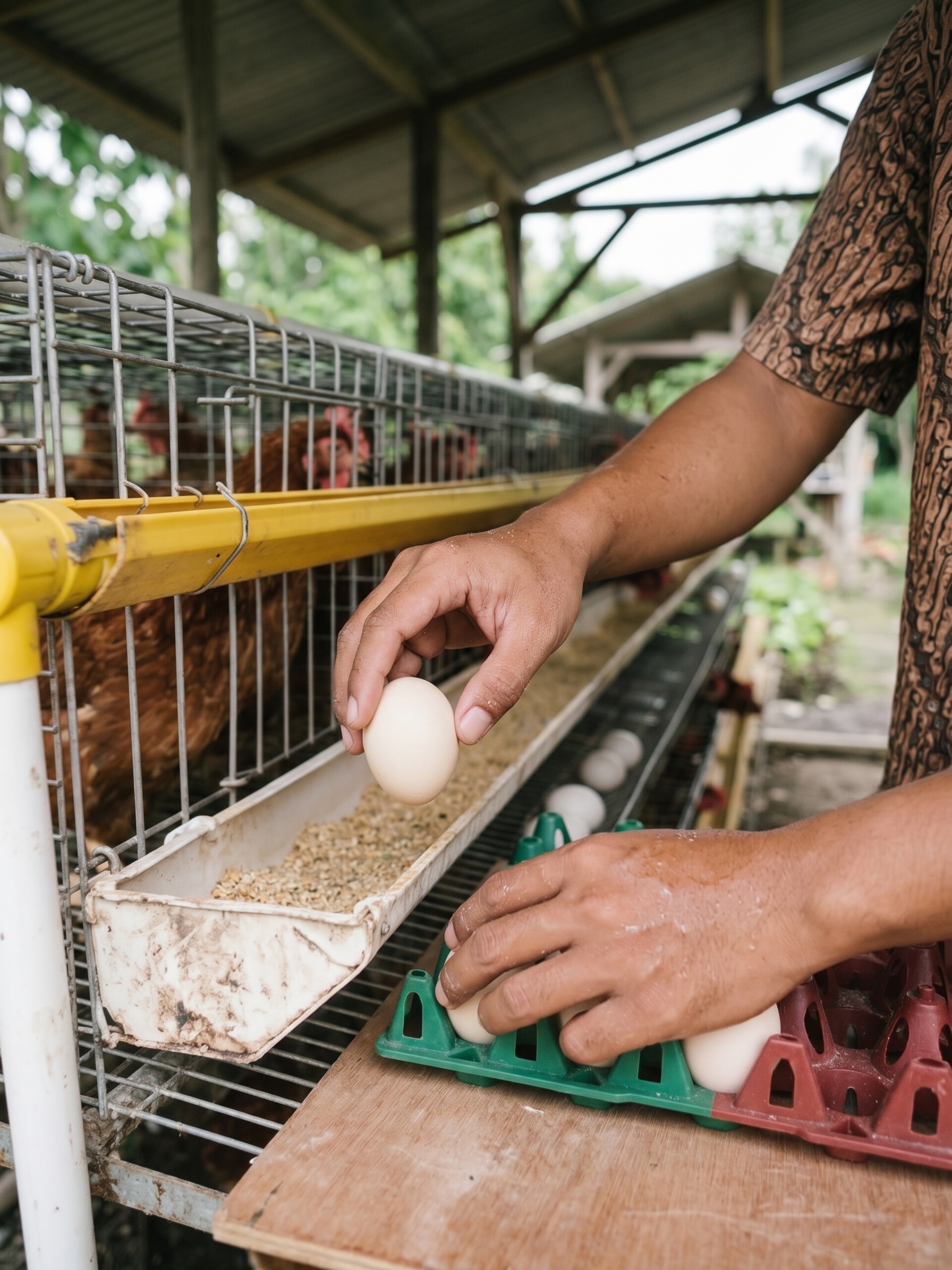 Panen telur segar O-Pure